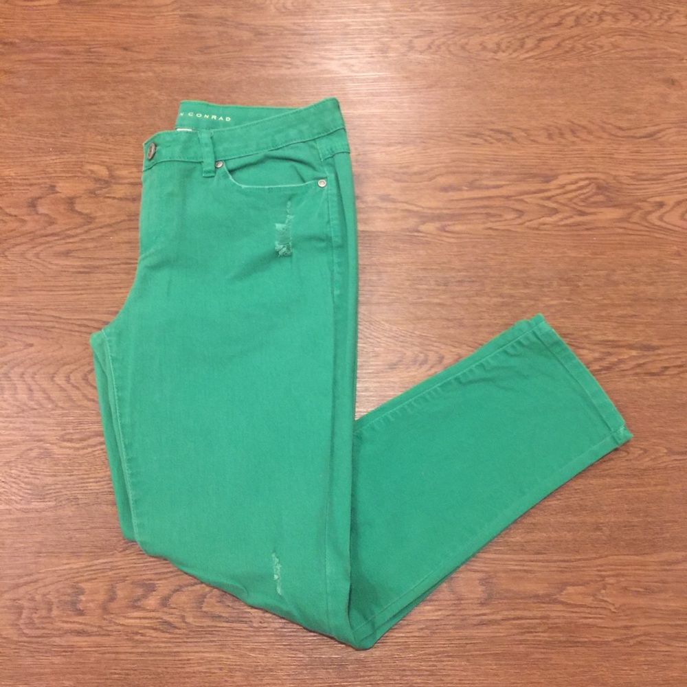 • LAUREN CONRAD • Kelly Green Skinny Jeans Size 10